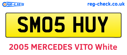 SM05HUY are the vehicle registration plates.