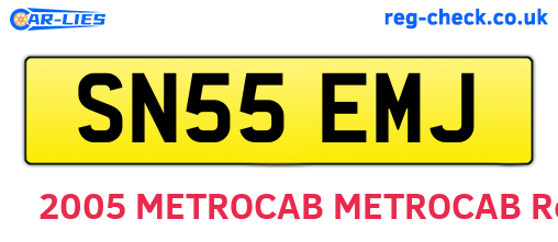 SN55EMJ are the vehicle registration plates.