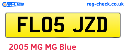 FL05JZD are the vehicle registration plates.