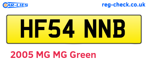 HF54NNB are the vehicle registration plates.