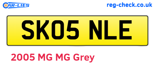 SK05NLE are the vehicle registration plates.