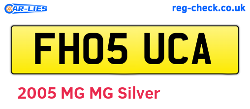 FH05UCA are the vehicle registration plates.