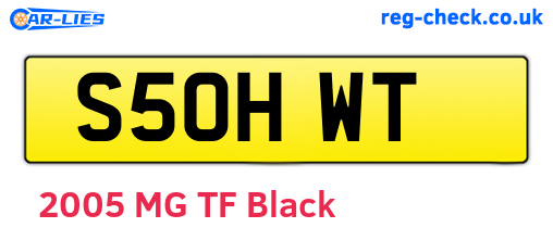 S50HWT are the vehicle registration plates.