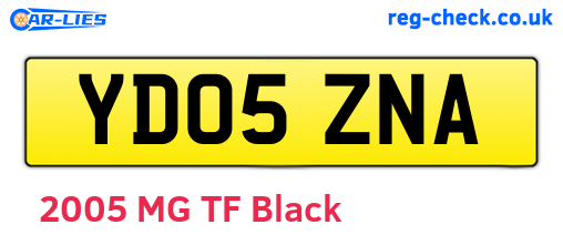 YD05ZNA are the vehicle registration plates.