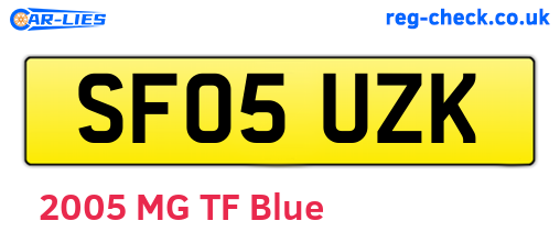 SF05UZK are the vehicle registration plates.
