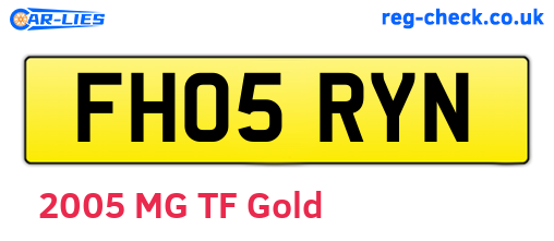 FH05RYN are the vehicle registration plates.