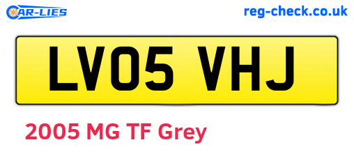 LV05VHJ are the vehicle registration plates.