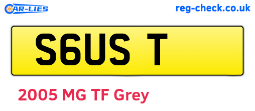 S6UST are the vehicle registration plates.