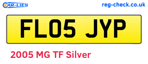 FL05JYP are the vehicle registration plates.