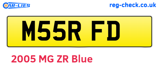 M55RFD are the vehicle registration plates.