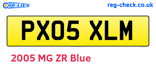 PX05XLM are the vehicle registration plates.