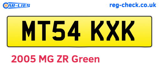 MT54KXK are the vehicle registration plates.