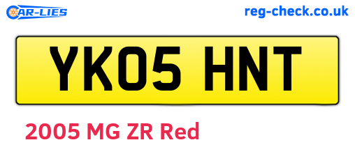 YK05HNT are the vehicle registration plates.