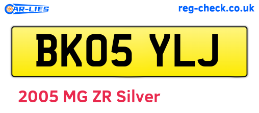 BK05YLJ are the vehicle registration plates.