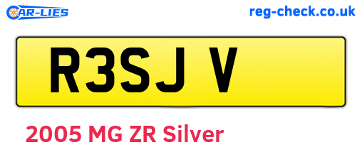 R3SJV are the vehicle registration plates.