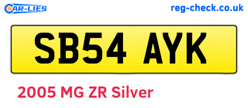 SB54AYK are the vehicle registration plates.