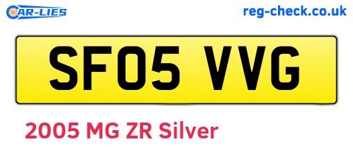 SF05VVG are the vehicle registration plates.