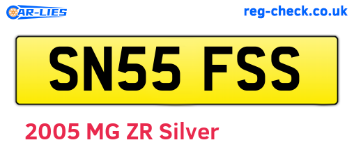 SN55FSS are the vehicle registration plates.