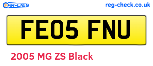 FE05FNU are the vehicle registration plates.