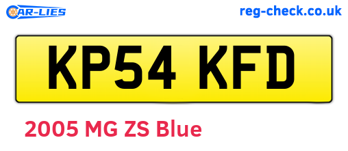 KP54KFD are the vehicle registration plates.