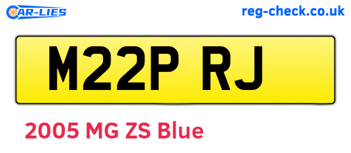 M22PRJ are the vehicle registration plates.