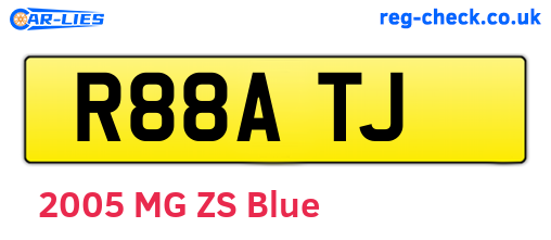 R88ATJ are the vehicle registration plates.