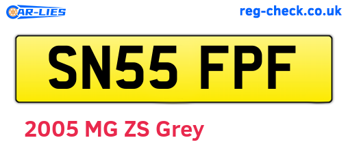 SN55FPF are the vehicle registration plates.
