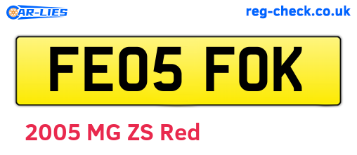 FE05FOK are the vehicle registration plates.