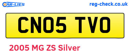 CN05TVO are the vehicle registration plates.