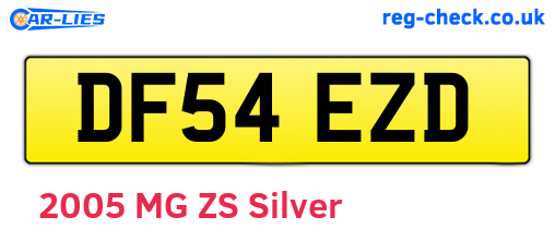 DF54EZD are the vehicle registration plates.