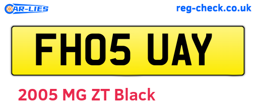 FH05UAY are the vehicle registration plates.