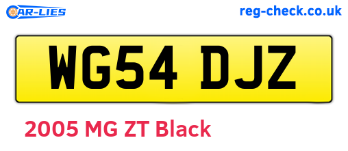 WG54DJZ are the vehicle registration plates.