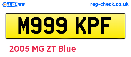 M999KPF are the vehicle registration plates.