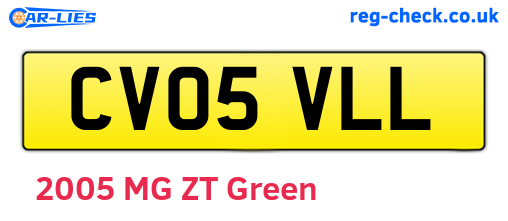 CV05VLL are the vehicle registration plates.