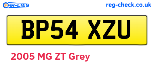 BP54XZU are the vehicle registration plates.
