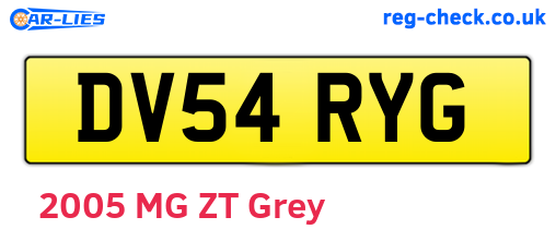 DV54RYG are the vehicle registration plates.