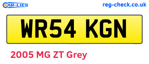 WR54KGN are the vehicle registration plates.