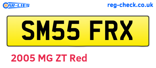 SM55FRX are the vehicle registration plates.