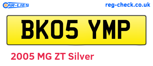 BK05YMP are the vehicle registration plates.