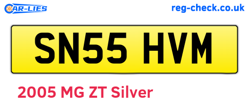 SN55HVM are the vehicle registration plates.