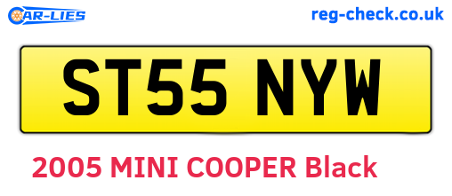 ST55NYW are the vehicle registration plates.