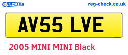 AV55LVE are the vehicle registration plates.