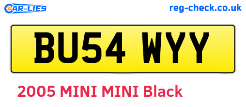 BU54WYY are the vehicle registration plates.