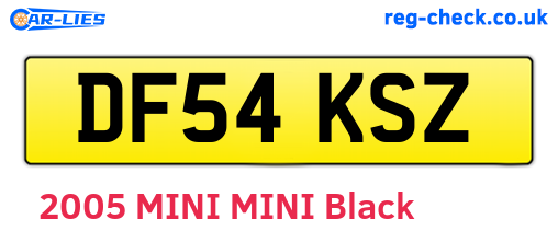 DF54KSZ are the vehicle registration plates.