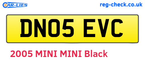 DN05EVC are the vehicle registration plates.