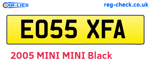 EO55XFA are the vehicle registration plates.
