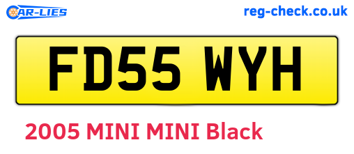 FD55WYH are the vehicle registration plates.