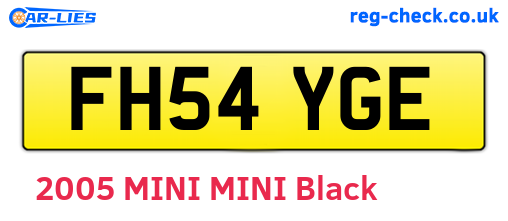FH54YGE are the vehicle registration plates.