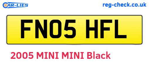 FN05HFL are the vehicle registration plates.