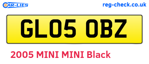 GL05OBZ are the vehicle registration plates.